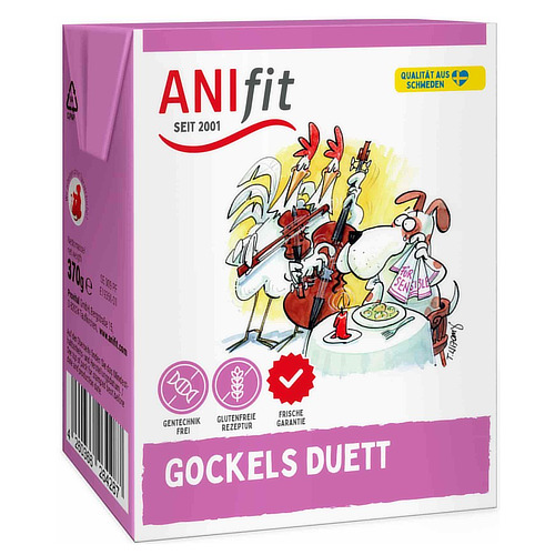 Anifit-Hundefutter Gockels Duett im Tetra Pak