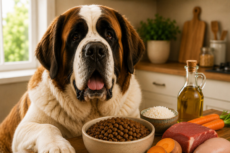Bernhardiner Futter: Welches Hundefutter passt zum Berghund?