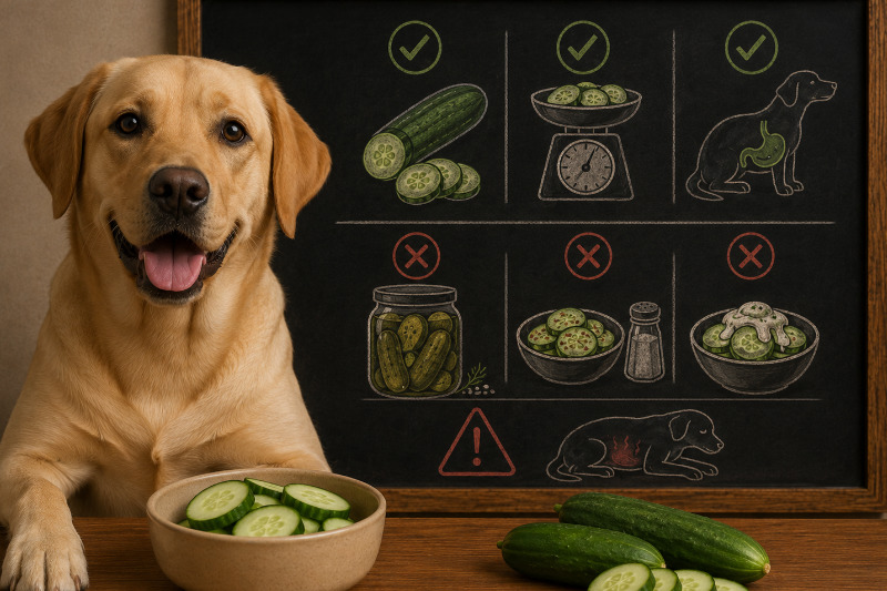Dürfen Hunde Gurke essen? Mit Schale, Menge und was Sie meiden sollten