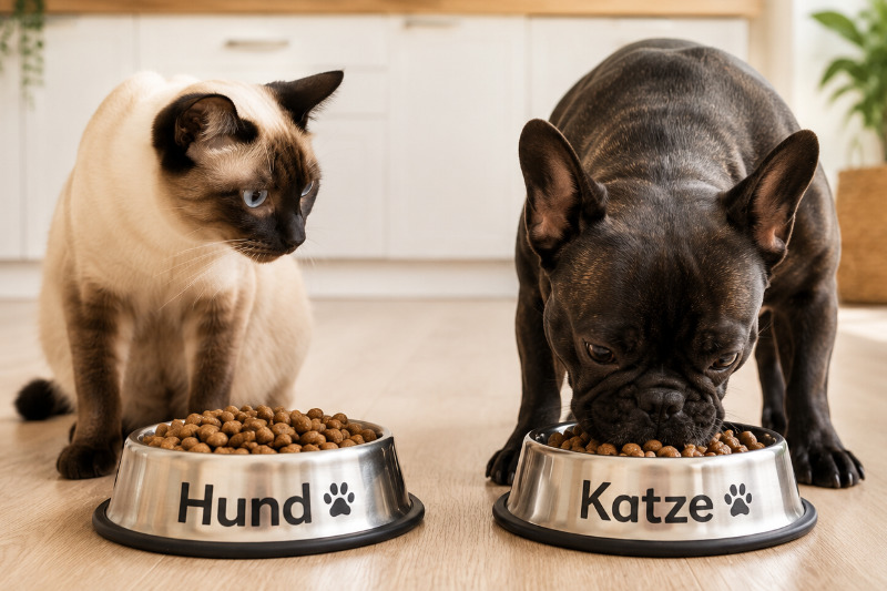 Dürfen Hunde Katzenfutter fressen?