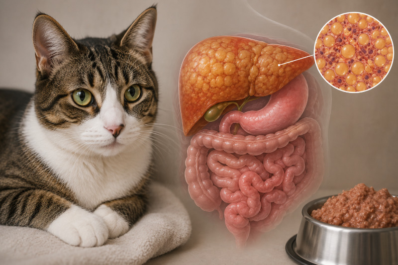 Fettleber (hepatische Lipidose) bei der Katze: Ursachen, Notfall und die richtige Fütterung
