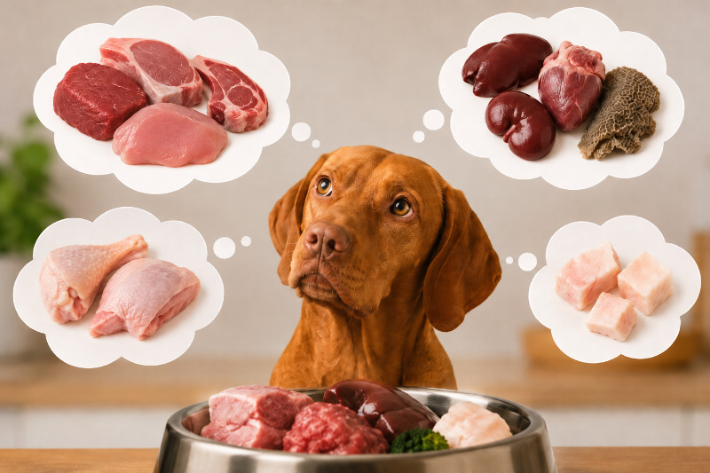 Fleisch im Hundefutter: Fleischsorten, Innereien und Fettgehalte im Überblick