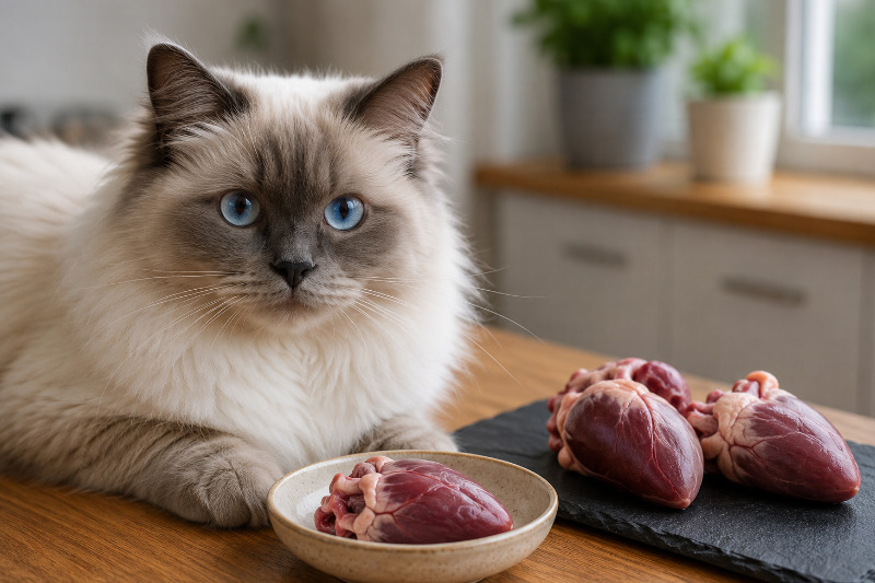 Herz für Katzen: taurinreiches Muskelfleisch richtig füttern