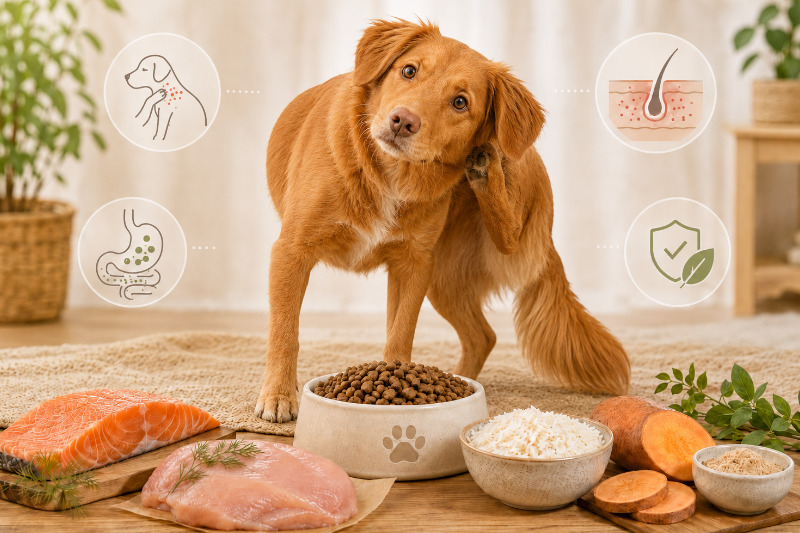 Hundefutter bei Allergie und Juckreiz