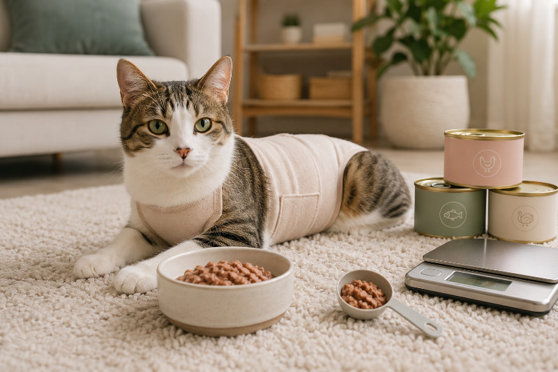 Katze nach der Kastration füttern: Gewicht im Griff behalten