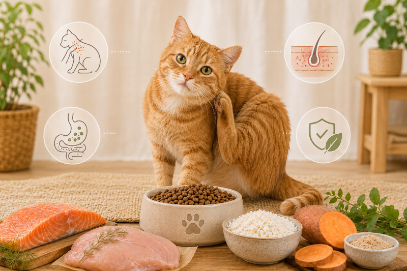 Katzenfutter bei Allergie und Juckreiz