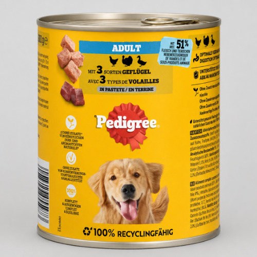 Pedigree Classic Geflügel in Pastete im Hundefutter-Test