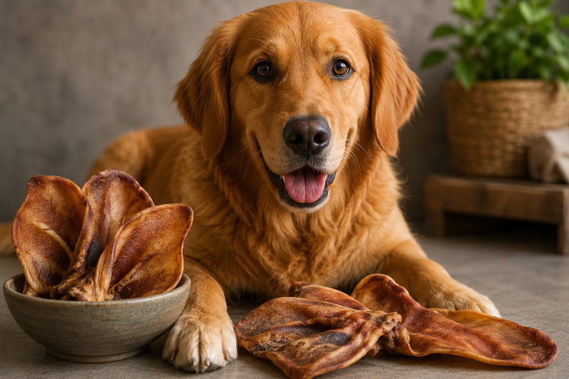 Rinderohren für Hunde: fettarmer Kausnack mit Knorpel