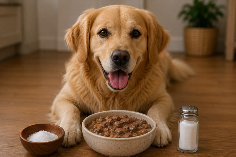 Salz für Hunde: Bedarf, Salz im Futter und wann es gefährlich wird