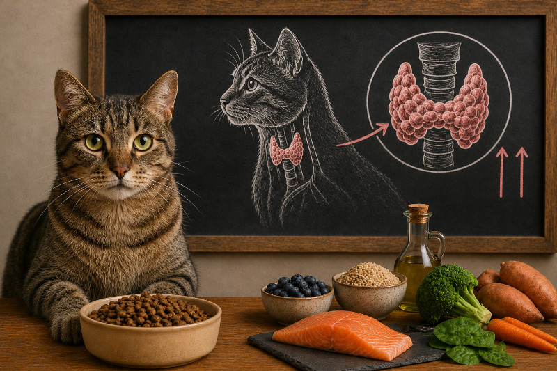 Schilddrüse bei der Katze: Ernährung bei Schilddrüsenüberfunktion