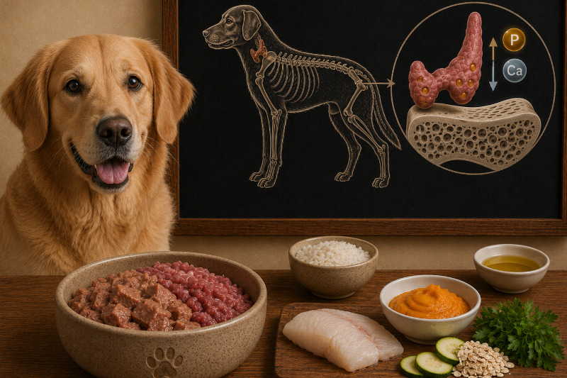 Sekundärer Hyperparathyreoidismus beim Hund: wenn pures Fleisch die Knochen schwächt