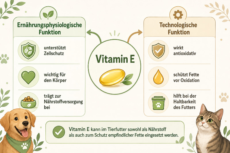 Vitamin E im Tierfutter kann Nährstoff und Antioxidans zugleich sein