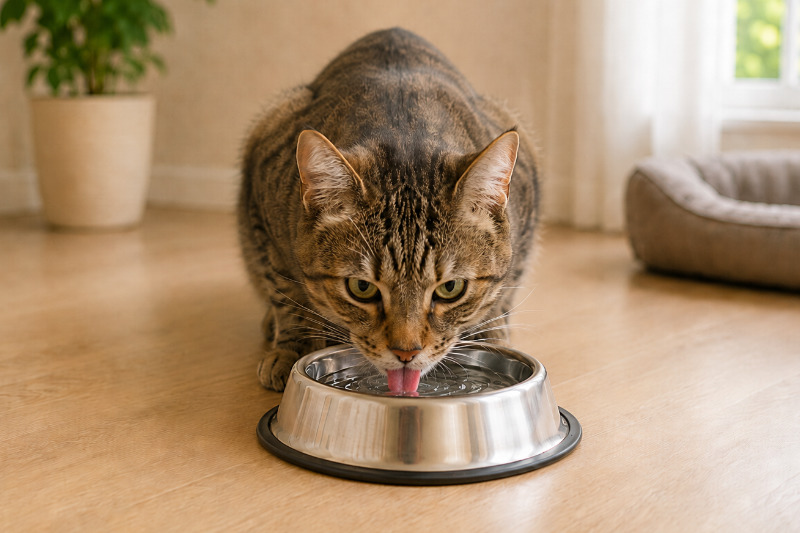 Wasserbedarf der Katze: Wie viel sollte sie trinken?